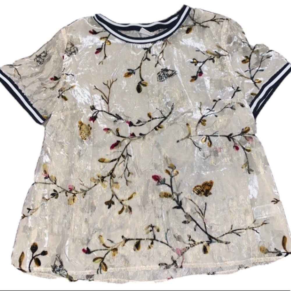 ⚡️Sheer Lace Floral Top